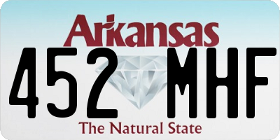 AR license plate 452MHF