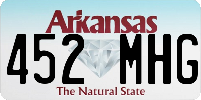 AR license plate 452MHG