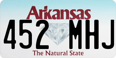 AR license plate 452MHJ