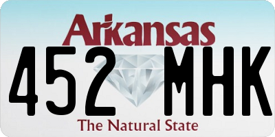 AR license plate 452MHK