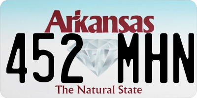 AR license plate 452MHN
