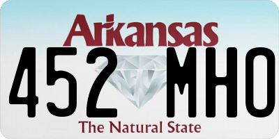 AR license plate 452MHO