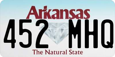 AR license plate 452MHQ