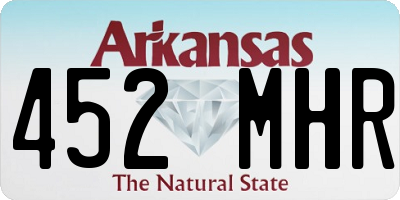 AR license plate 452MHR