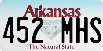 AR license plate 452MHS