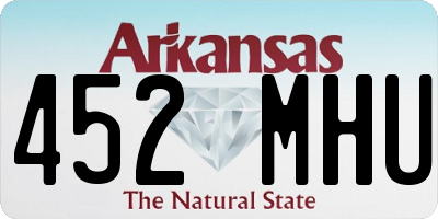 AR license plate 452MHU