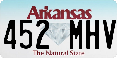 AR license plate 452MHV