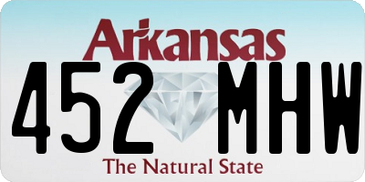 AR license plate 452MHW