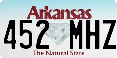 AR license plate 452MHZ