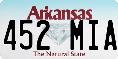 AR license plate 452MIA