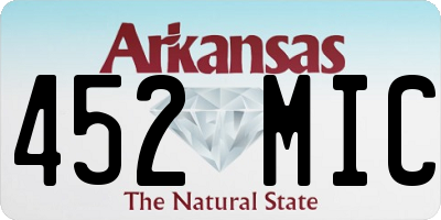 AR license plate 452MIC