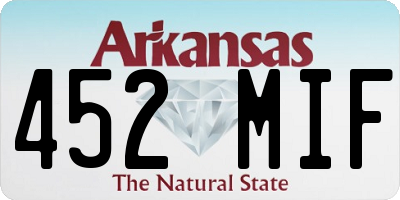 AR license plate 452MIF