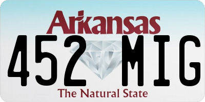 AR license plate 452MIG