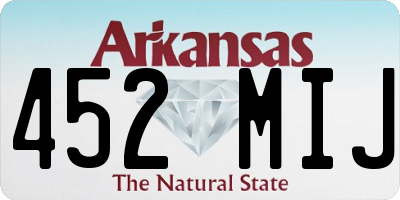 AR license plate 452MIJ