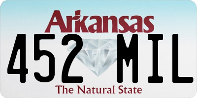 AR license plate 452MIL