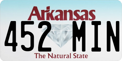 AR license plate 452MIN