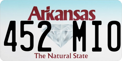 AR license plate 452MIO