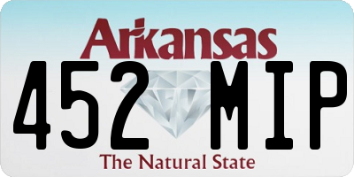 AR license plate 452MIP
