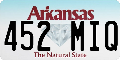 AR license plate 452MIQ