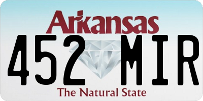 AR license plate 452MIR
