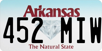 AR license plate 452MIW