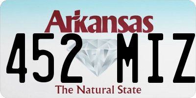 AR license plate 452MIZ