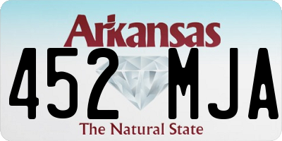 AR license plate 452MJA