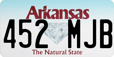 AR license plate 452MJB