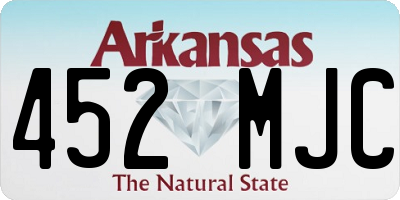 AR license plate 452MJC