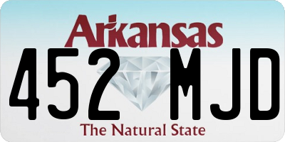 AR license plate 452MJD