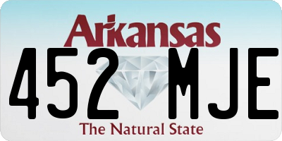 AR license plate 452MJE