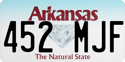 AR license plate 452MJF