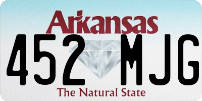 AR license plate 452MJG