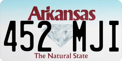 AR license plate 452MJI
