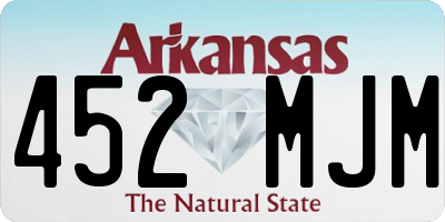 AR license plate 452MJM