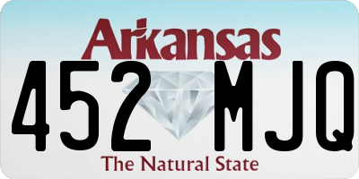 AR license plate 452MJQ