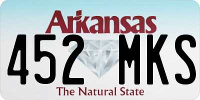 AR license plate 452MKS