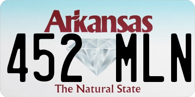 AR license plate 452MLN