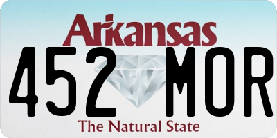 AR license plate 452MOR