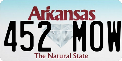 AR license plate 452MOW