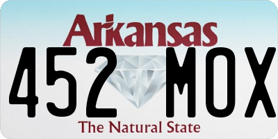 AR license plate 452MOX