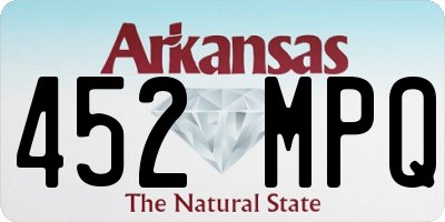 AR license plate 452MPQ