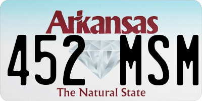 AR license plate 452MSM