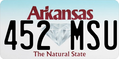 AR license plate 452MSU