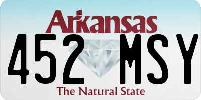 AR license plate 452MSY