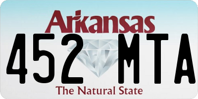 AR license plate 452MTA