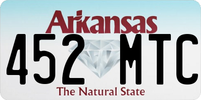 AR license plate 452MTC