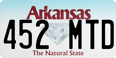 AR license plate 452MTD