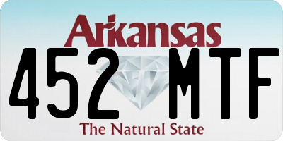 AR license plate 452MTF