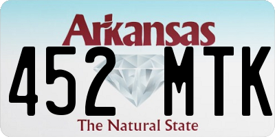 AR license plate 452MTK